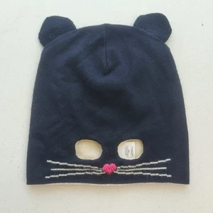 Sombrero Crewcuts Azul Marino en Forma de Gatito para Niña, Talla XL/L, 100% Lana Strech  - Imagen 1 de 8