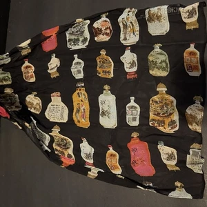 Chico's 100% Silk Scarf Asian Perfume Bottles Design Women's Accessory - Picture 1 of 7