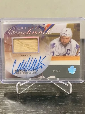 2025-26 Upper Deck Artifacts Wendel Clark Benchmarks BM-WC #/49 Maple Leafs MSG - Image 1 of 3
