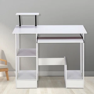 Computer Desk Laptop Pc Study Table Home Office Desk Furniture Workstation Shelf - Picture 1 of 4