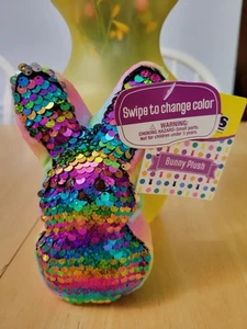 Peeps Easter Bunny Tie Dye Sequin Animal Plush Stuffed Toys 5 1/2" NWT - Picture 1 of 4