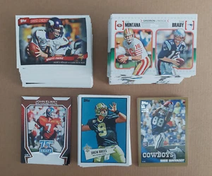 Lot of over 200 2010 Topps Football Inserts Brady Montana Elway Favre Gold - Picture 1 of 1