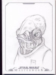 Tarjeta de boceto de Star Wars Masterwork 2015 Zuno Ackbar - Imagen 1 de 1