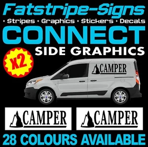 to fit FORD CONNECT VAN MOTORHOME VINYL GRAPHICS STICKERS DECALS CAMPER STRIPES - Picture 1 of 2