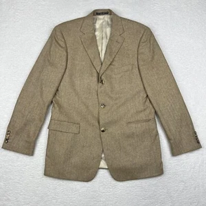 Hugo Boss Blazer Mens 42 R Beige Cashmere Sport Coat Suit Jacket 3 Button USA - Picture 1 of 15