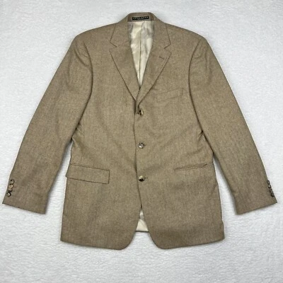 Hugo Boss Blazer Para Hombres 42 R Beige Cachemira Abrigo Deportivo Traje Chaqueta 3 Botones EE. UU. Foto 1 de 4