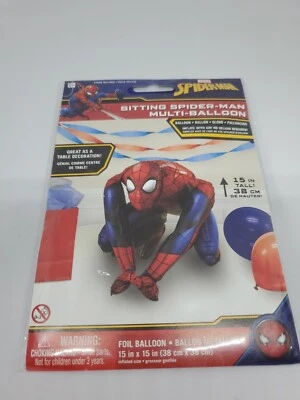 Globo Spider-Man sentado lleno de aire Marvel Spider-Man, fiesta de cumpleaños de 15 pulgadas  Foto 1 de 4