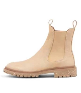 New Mollini Rocco Stone Camel Speckle Leather Chelsea Boots Womens Shoes Casual - Picture 1 of 5