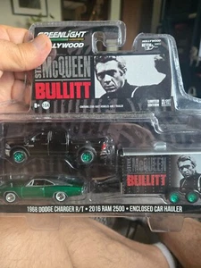 Greenlight Hitch And Tow Hollywood McQueen Bullitt Green Machine Hard To Find - Picture 1 of 6