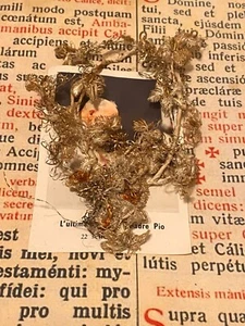 SELTENE RELIQUIE Padre Pio "Silberschmuck aus seiner letzten Messe" : atemberaubende Blumen! - Bild 1 von 14