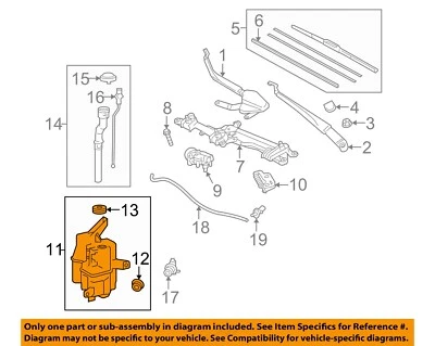 Used Washer Fluid Reservoir fits: 2012 Toyota Prius Prius Plug-in VIN DP 7th and — 第 1/4 张图片