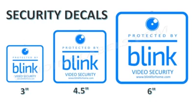 BLINK Home Security Decal Sticker  Camera Door Window Decal - Image 1 of 2