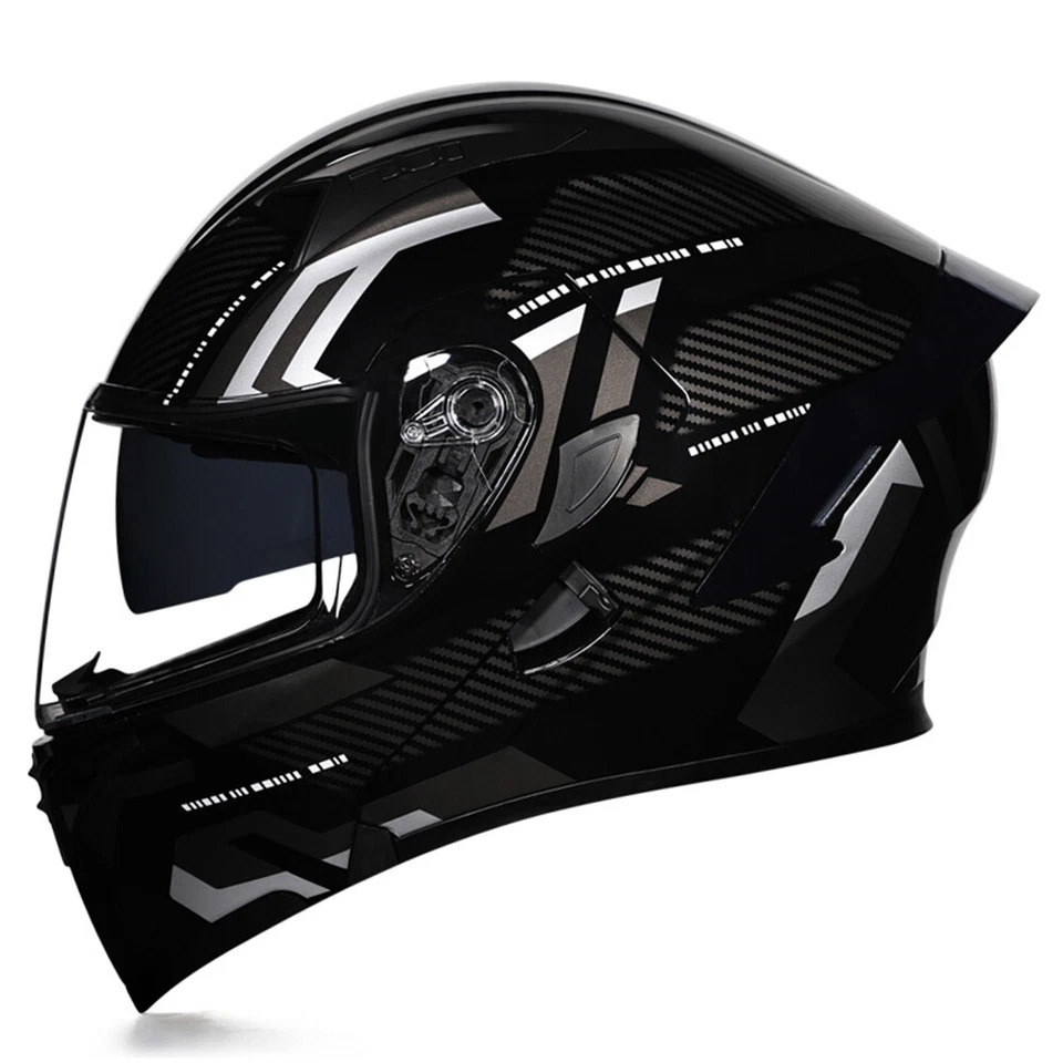 Casco de Motocicleta Completo Abatible Modular Integrado Moto Doble Visera DOT Foto 1 de 1