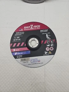 United Abrasives SAIT 23337 Sait Z-Tech Cutting Wheel 7" Type 27/42 .045 - Picture 1 of 3