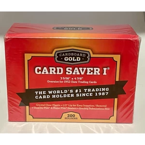 Cardboard Gold Trading Card Saver I 200 Clear Holders - 3 5/16" X 4 7/8" New - Picture 1 of 5