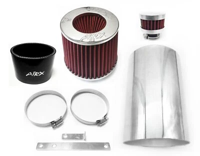 AirX Racing 黑色-红色 适用于 99-05 大众甲壳虫 1.8L 1.9L 2.0 2.8 进气 — 第 1/2 张图片