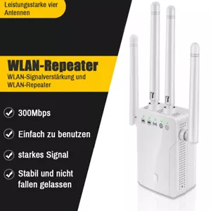Wifi Wlan Router Booster 300Mbit/s Wireless WLAN Repeater Signal Verstärker NEU - Bild 1 von 12