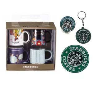 Starbucks Korea 2017 Demitasse Espresso Mug Set + Free Gift Coaster Smart Ring - Picture 1 of 12