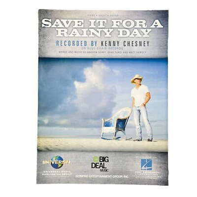 Save It for a Rainy Day Partituras Piano Guitarra Vocal Kenny Chesney Nuevo Leonard Foto 1 de 4