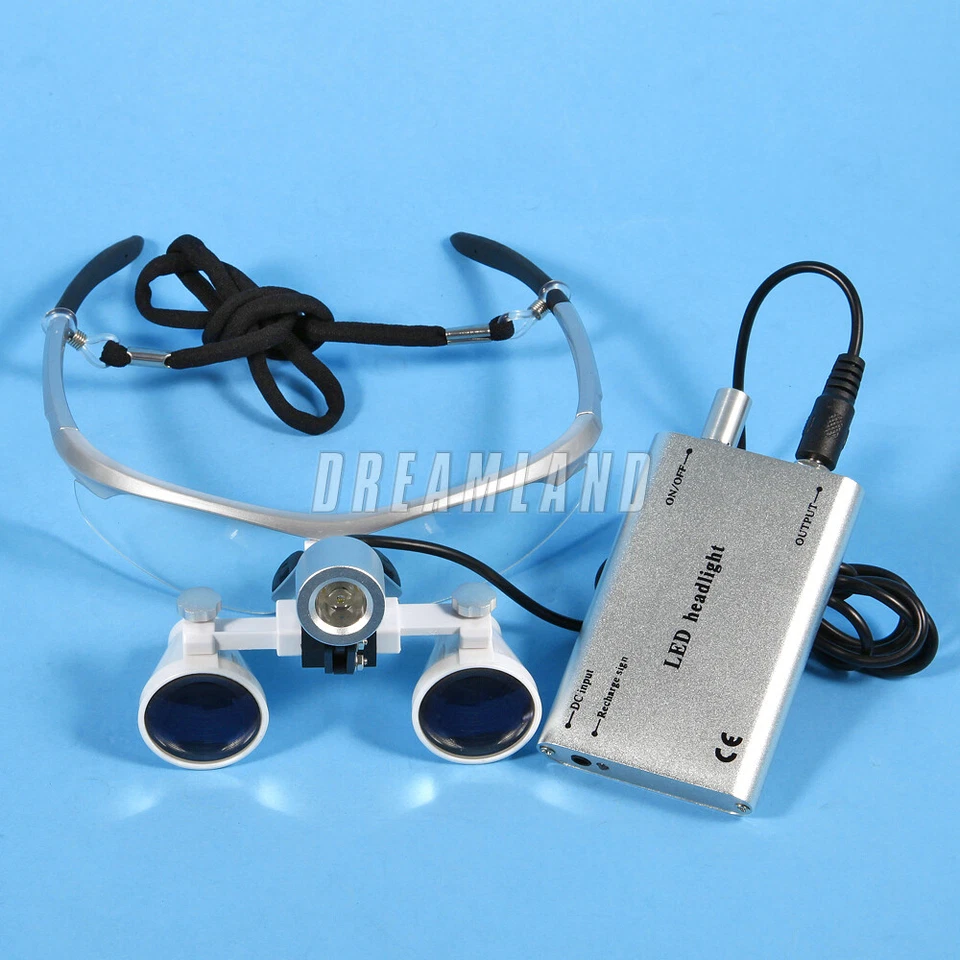 SKYSEA Dental Led Head Light Faretto Luce & 3.5x-R Occhiali Ingrandenti Dentista Loupes
