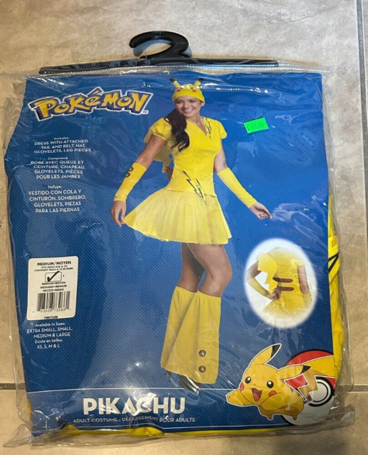 Fantasia Pikachu Pokemon Adulto Unissex com Capuz