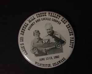 Pin Back Button RODNEY & L.COOPER WILMINGTON DELAWARE ANNUAL MILL CREEK 1982  - Picture 1 of 2