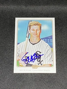 Gordon Beckham Chicago White Sox 2010 Topps 206 signierte Autogrammkarte #37 ~ Echtheitszertifikat - Bild 1 von 3