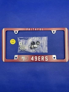 🔥1x San Francisco 49ers SF License Plate Frame With Hardware - Picture 1 of 1