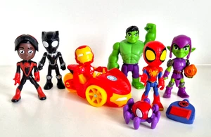 Marvel Spidey and His Amazing Friends Figure Set Green Goblin Hulk Spider-Man - Picture 1 of 8