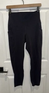 Lululemon W5DCES Align High Rise Pant with Pockets 25" Size 8 Black See Photos - Picture 1 of 10