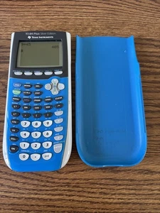 Texas Instruments TI-84 Plus C Silver Edition Graphing Calculator Blue W/Cover - Picture 1 of 8