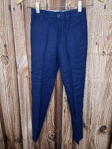 Polo Ralph Lauren Boy's Flat Front Linen Cotton Chino Pants Blue Size 7 - Picture 1 of 5