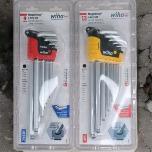 Wiha 22-Piece Hex Key Set Includes Metric/ & Sae L-Shape Chrome/Plastic Holder - Picture 1 of 1