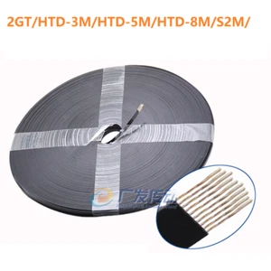 Öffnen Typ Zahnriemen Riemenanschluss 2GT HTD 2M-8M XL Schwarz Breite 6mm - 40mm - Bild 1 von 5