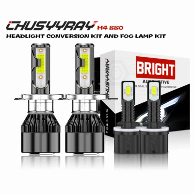 For Mitsubishi Galant 1999-2003 - 6000K LED Headlight High/Low + Fog Light Bulbs - Image 1 of 4