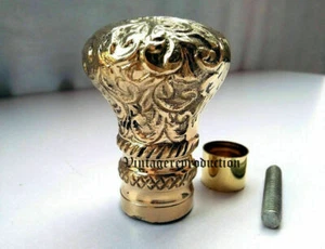 Solid Style Solid Brass Classic Derby Only Handle For Walking Stic Walking Cane - Picture 1 of 3