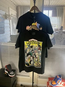 Men’s Medium Mu Hero Academia & Naruto Shiopuden Graphic Tee SKU #482, 481 - Picture 1 of 13
