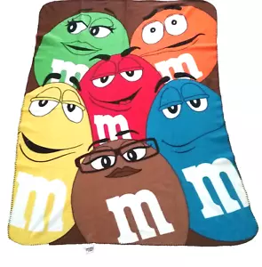 M &M Character's Candy Fleece Throw Blanket Multicolor Doubled Sided 50 x 60 in. - Picture 1 of 13