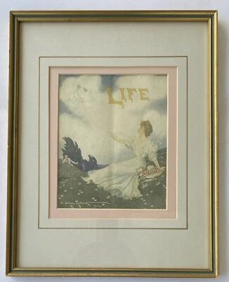 VTG C. Allan Gilbert Wood Framed 1907 “Life” Artwork Wall Decor-  Pre-2000 - Image 1 of 4
