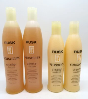 RUSK SMOOTHER SHAMPOO 13.5 OZ/ CONDITIONER 8.5 OZ  (4 Bottles) - Image 1 of 2
