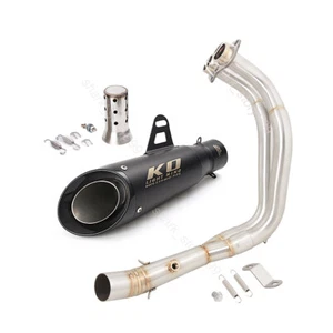 For Yamaha YZF R7 MT07 FZ07 2022 2024 Full Exhaust Header Link Pipe 51mm Muffler - Picture 1 of 12