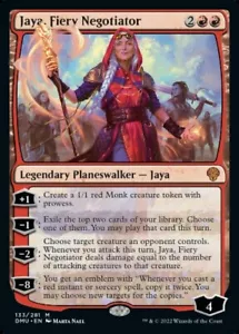 Jaya, Negociador Ardiente x1 1x LÁMINA MÁS EMBLEMA Dominaria United Casi Nuevo Magic The Gathering - Imagen 1 de 3