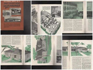 POPULAR MECHANICS #12 DIY THREE HOMES YOU CAN BUILD MID CENTURY MODERN HOUSE PLA - Picture 1 of 2