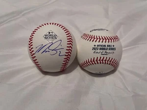 Béisbol Serie Mundial Texas Rangers MARCUS SEMIEN Firmado OML 2023 PRUEBA - Imagen 1 de 2