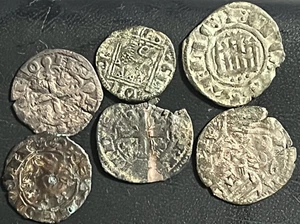 Cincin19,MEDIEVAL,Muy interesantes 6 Vellones (3 Alto Medievales) - Imagen 1 de 8