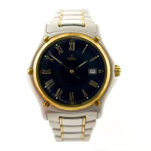 EBEL 1911 187902 QUARTZ SCHWARZES ZIFFERBLATT 2-TON 18K GOLD + EDELSTAHL HERRENUHR - Bild 1 von 7