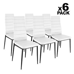 Pack 6 sillas de comedor modernas silla cocina diseño en Blanco, Negro y Gris