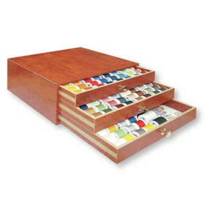 Madeira Treasure Chest Wooden Box Sewing Thread Kit Aerofil 194 x 100m Storage - Picture 1 of 1