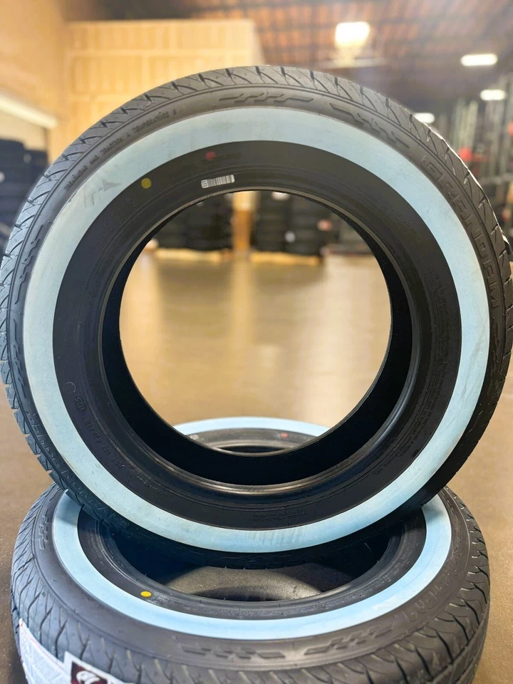 4 nuevos neumáticos de pared lateral blancos originales Venom Power Grand AM 155R15 82S 30 MM 1" Foto 1 de 4