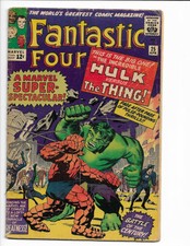FANTASTIC FOUR 25 - G+ 2.5 - 2ND APPEARANCE OF SILVER AGE CAPTAIN AMERICA (1964)